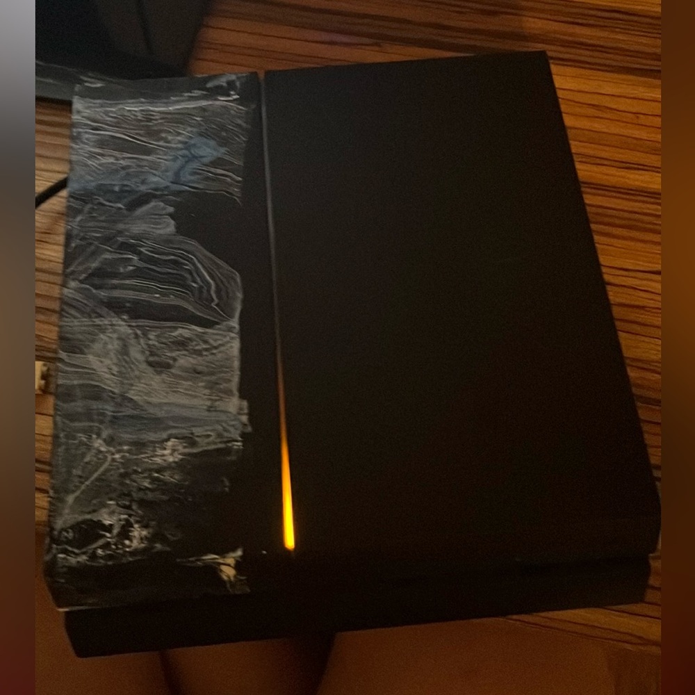 Black PS4 with Blue Camo Controller